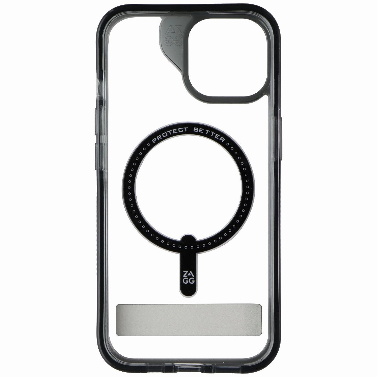 daily protection Zagg Santa Cruz Snap Case for MagSafe with Kickstand for iPhone 15/14/13 - Black