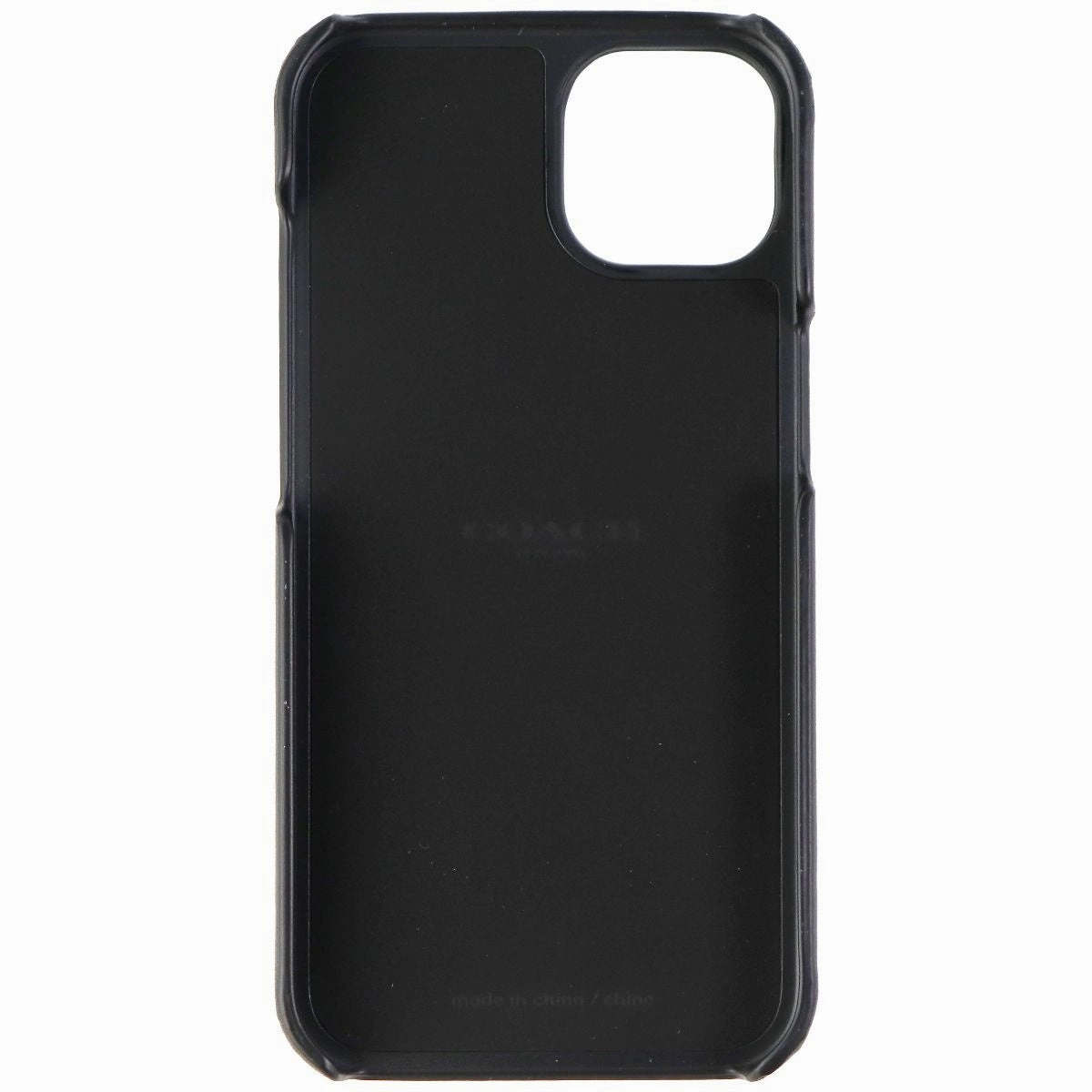Slim Design Polished Finish Coach Leather Slim Wrap Case for Apple iPhone 13 / 14 - Black