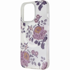 Handheld device Coach Protective Case for MagSafe for iPhone 13 Pro - Moody Floral Purple/Clear