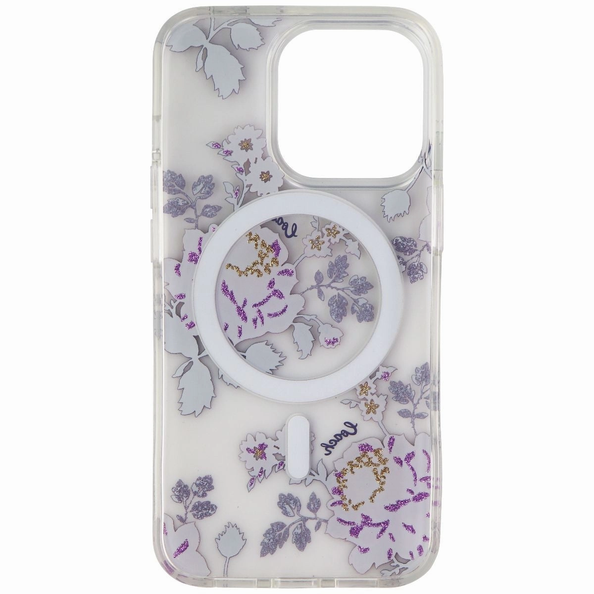 Protective Gear Clear Pattern Coach Protective Case for MagSafe for iPhone 13 Pro - Moody Floral Purple/Clear
