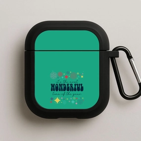 Portable Everyday Pouch The Most Wonderful Time Of The Year Geometric AirPods Case