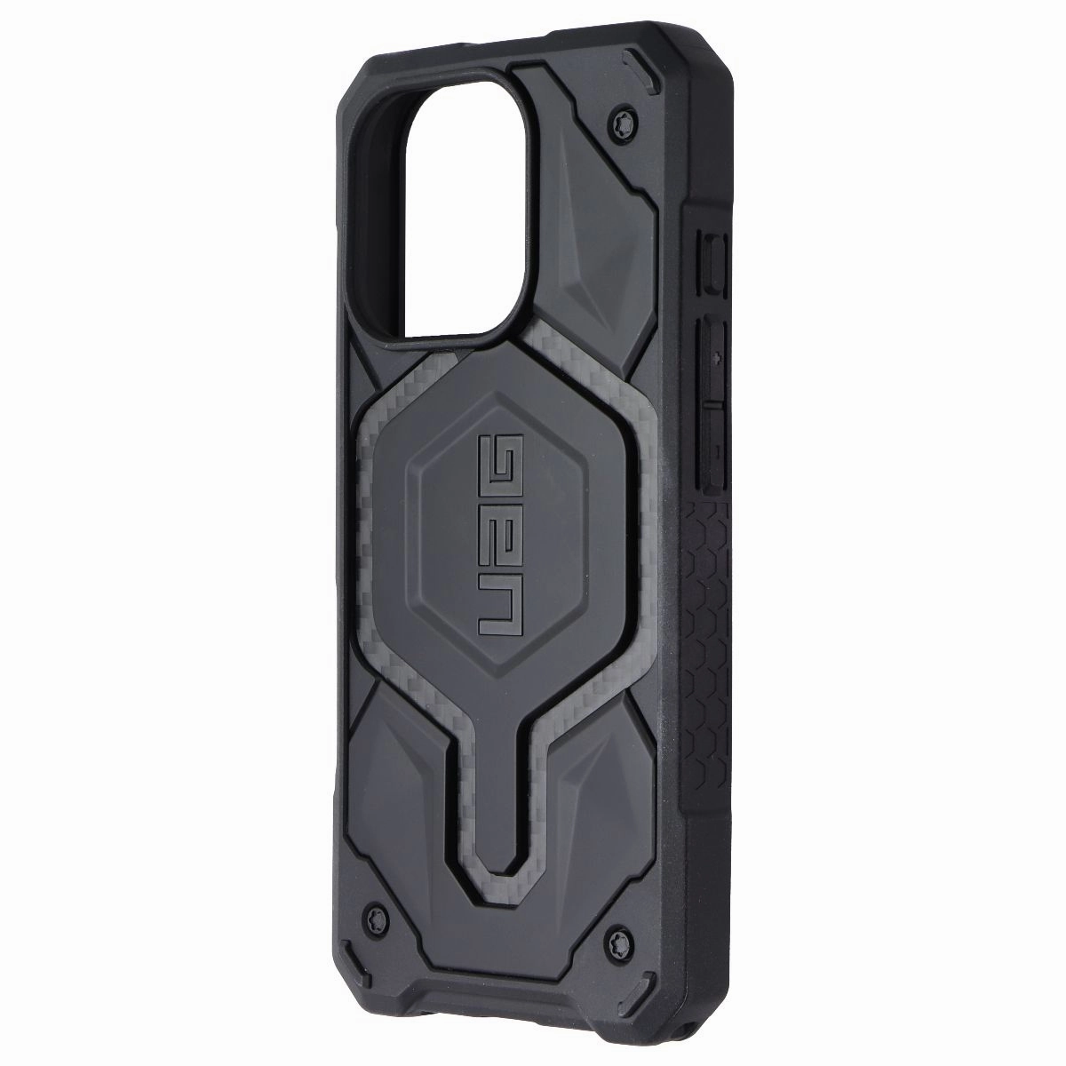 Elegant Craft Minimal Pattern UAG Monarch Pro Case for MagSafe for Apple iPhone 16 Pro - Carbon Fiber Black