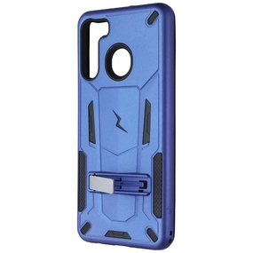 Trendy Finish Rugged Edge ZIZO Transform Series Kickstand Case for Samsung Galaxy A21 - Blue / Black