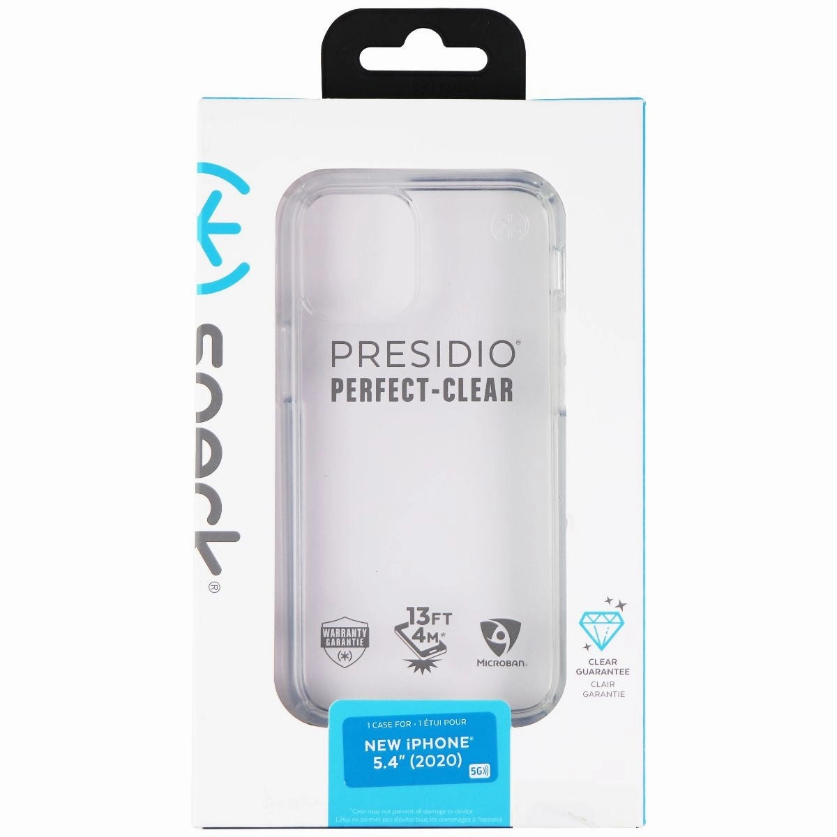 Speck Presidio Perfect-Clear Hard Case for Apple iPhone 12 Mini - Clear Soft Material