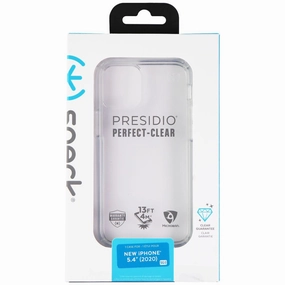 Speck Presidio Perfect-Clear Hard Case for Apple iPhone 12 Mini - Clear Soft Material