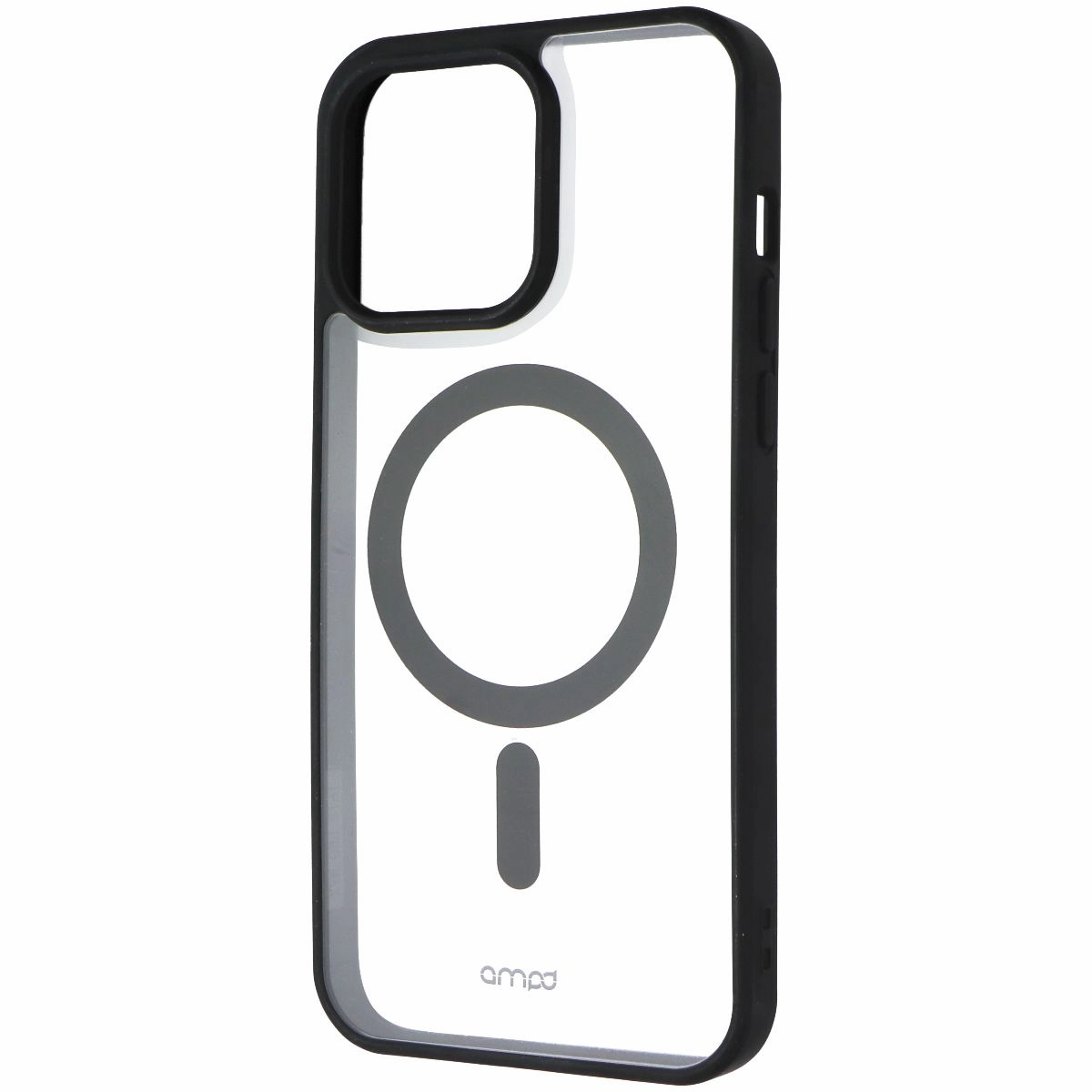 AMPD Impact Drop Series Case for MagSafe for iPhone 15 Pro Max - Clear/Black Comfort Texture Layer