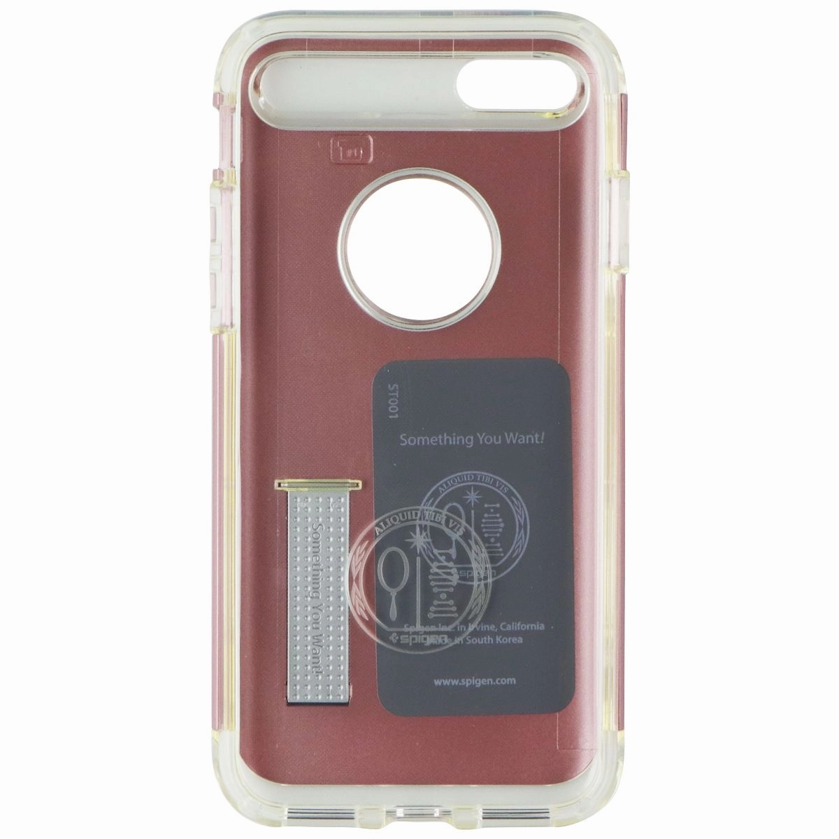 Spigen Slim Armor Dual Layer Case Cover w/ Kickstand iPhone 8 / 7 - Pink / Clear Soft Surface Layer
