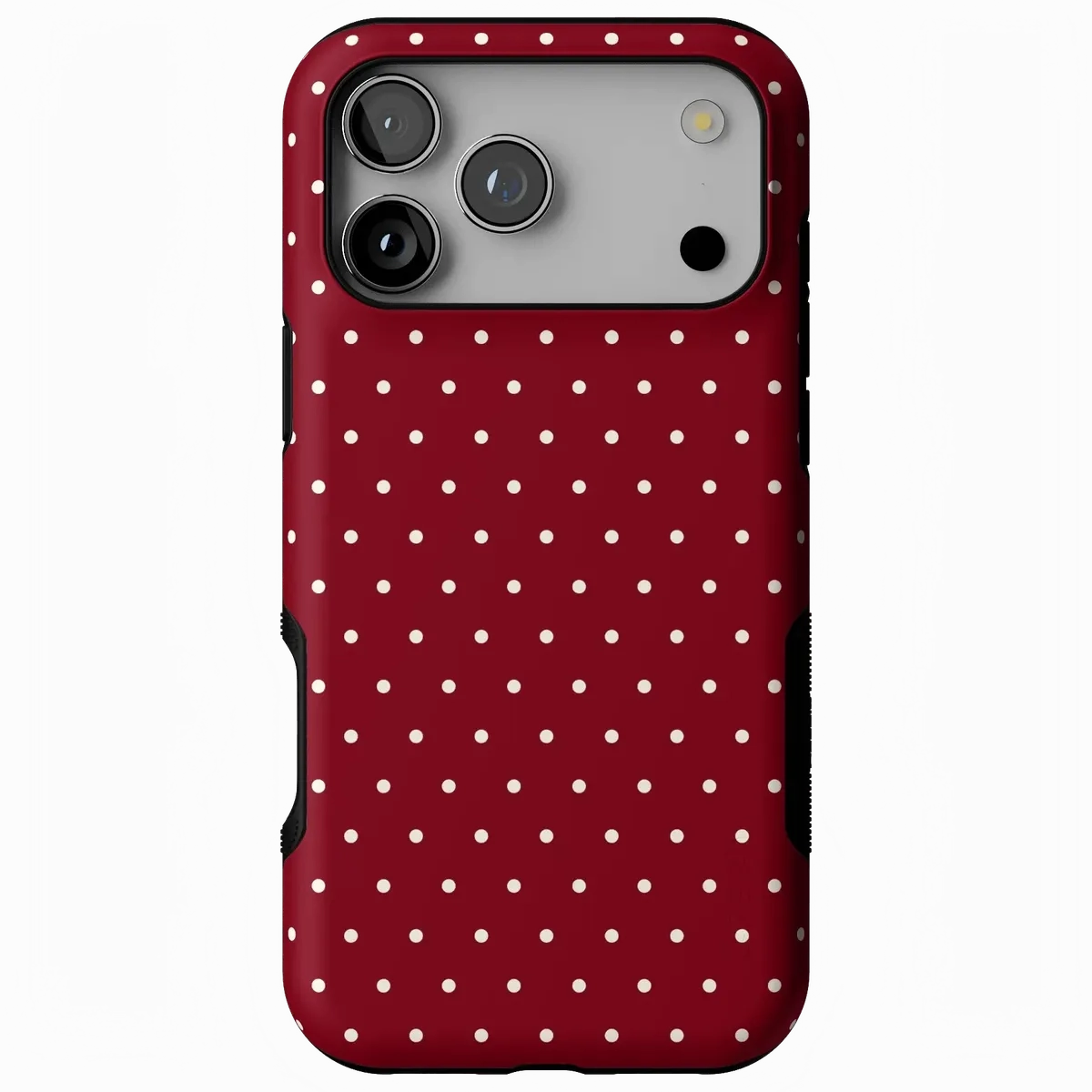 Durable Grip Premium Detail On the Dot | Maroon Polka Dot Case