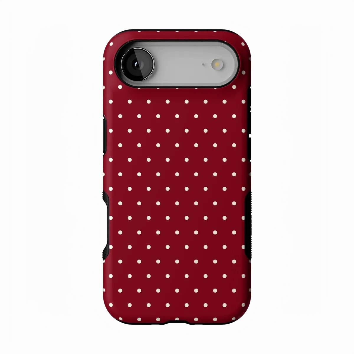 Metal Texture On the Dot | Maroon Polka Dot Case