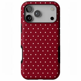Durable Grip Premium Detail On the Dot | Maroon Polka Dot Case