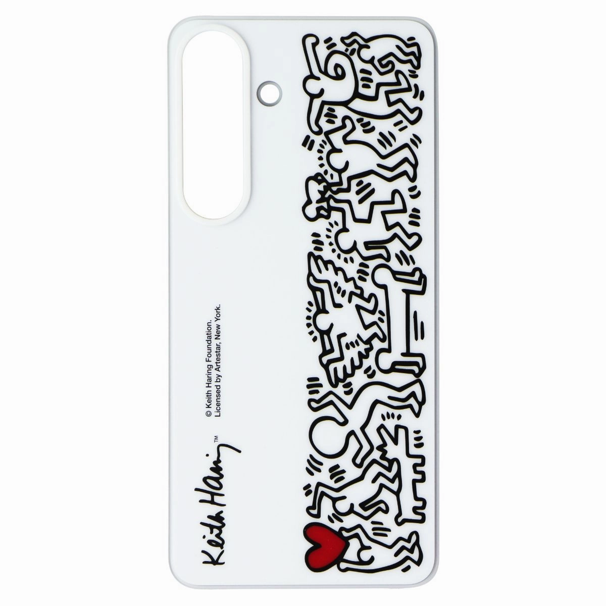 Easy Removal Soft Protection Layer Samsung Flipsuit Series Case for Samsung Galaxy S25 - White (Keith Haring)