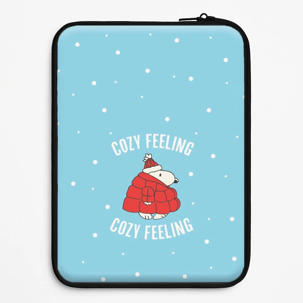 Cozy Feeling Cartoon Beagle Puffer Jacket Laptop Sleeve Classic Look