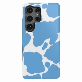 Current MOOd | Light Blue Cow Print Samsung Case Trendy Accessory