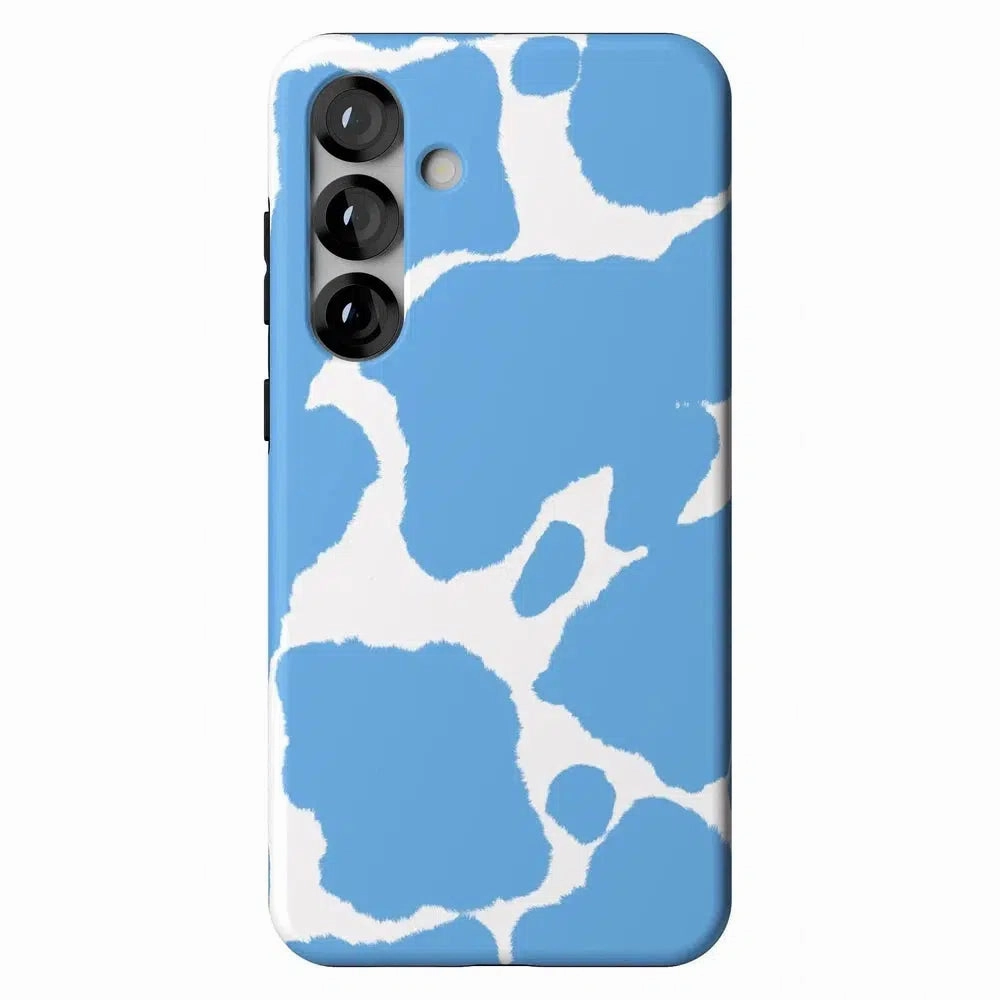 Current MOOd | Light Blue Cow Print Samsung Case Polished Touch
