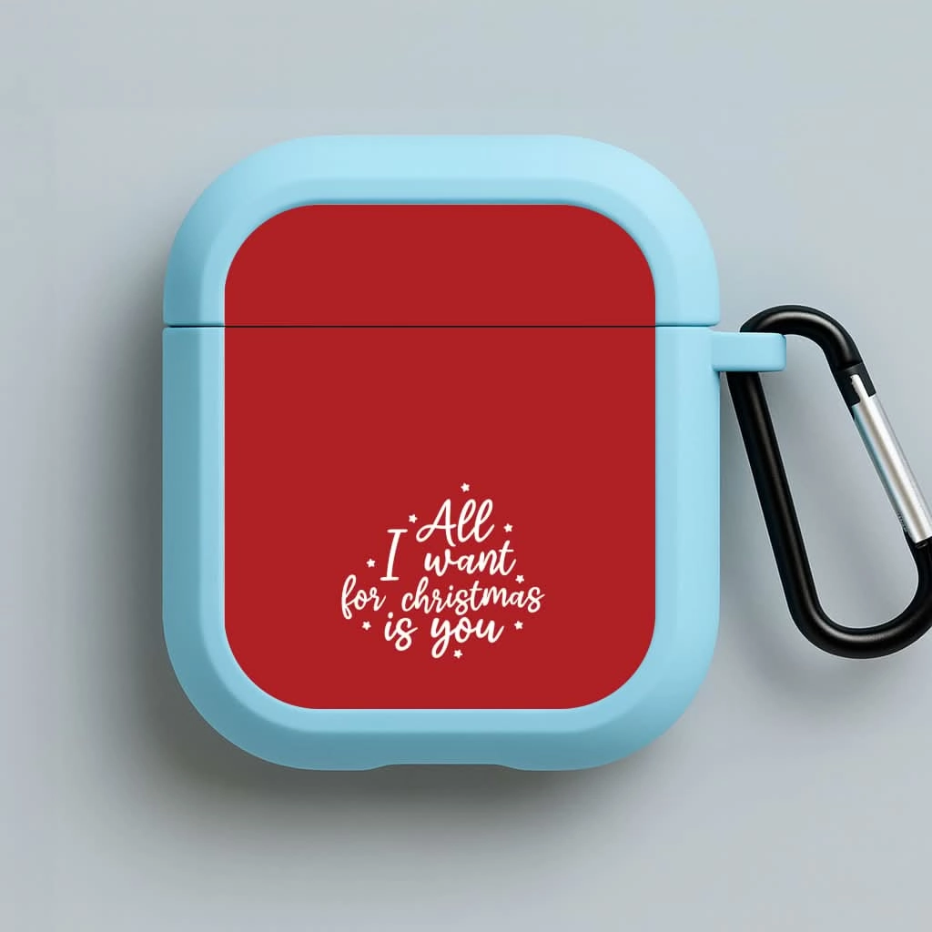 anti drop earbuds protector All I Want For Christmas Is You Stars AirPods Case