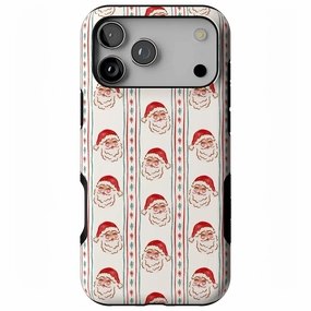 Jolly St. Nick | Retro Claus Case Hybrid Touch Shock Surface Layer