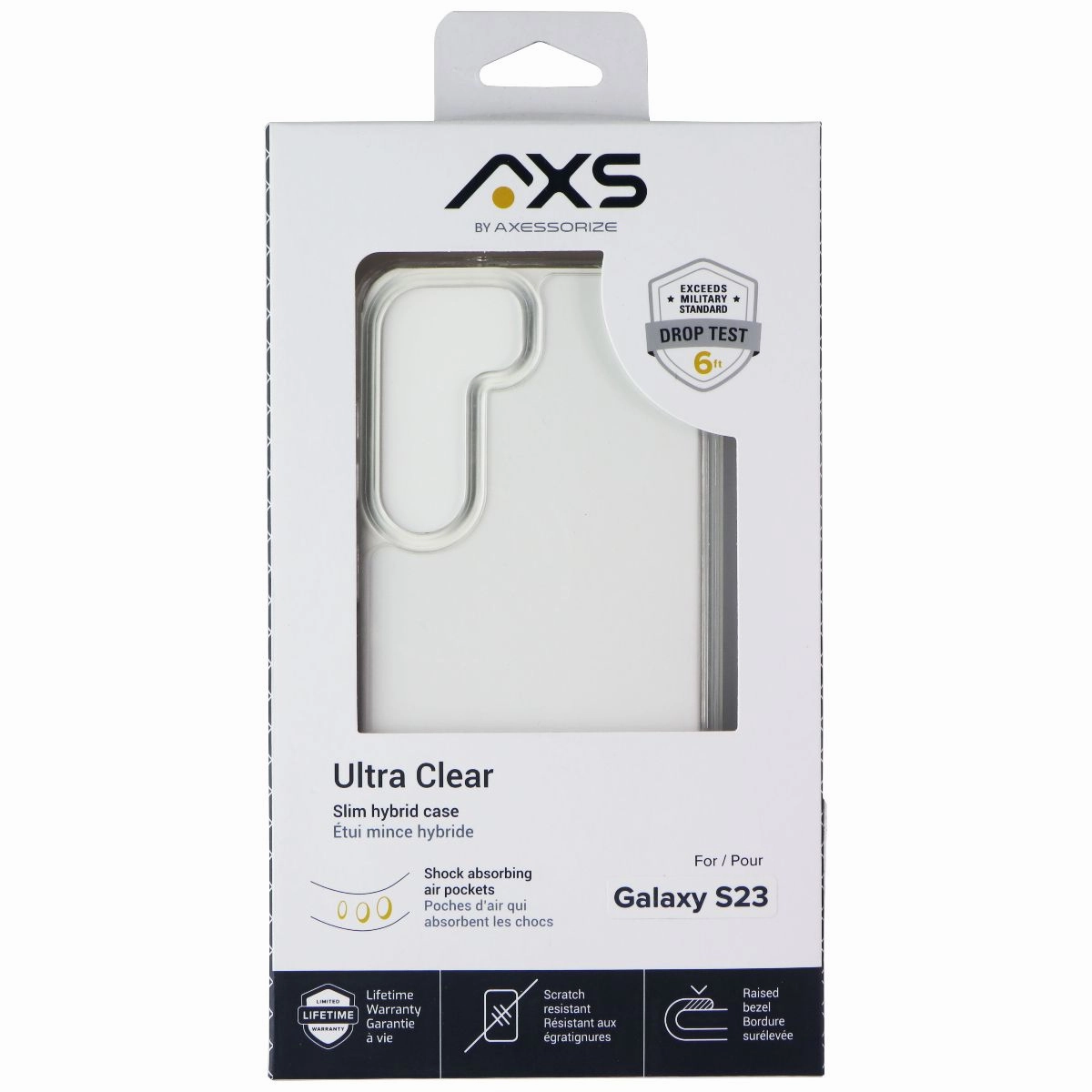Axessorize AXS Ultra Clear Case for Samsung Galaxy S23 - Clear Polished Edge