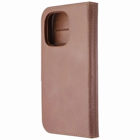 dbramante1928 Lynge 2-in-1 Magnetic Wallet Case for Apple iPhone 15 Pro - Tan Raised Edges
