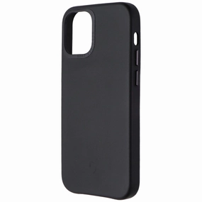 DECODED Leather Back Cover Case for Apple iPhone 12 Mini - Black Student Friendly Soft Build Texture