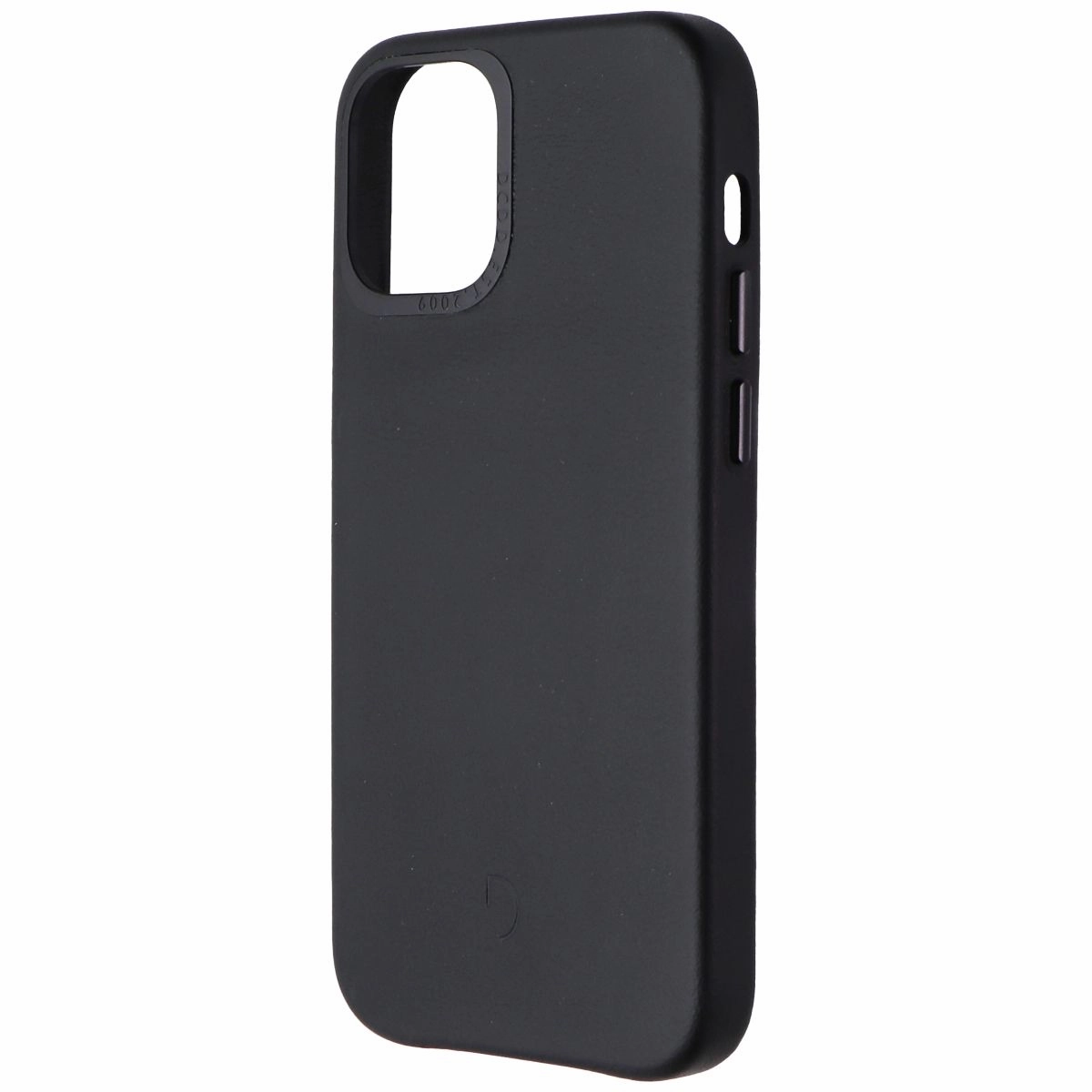DECODED Leather Back Cover Case for Apple iPhone 12 Mini - Black Student Friendly Soft Build Texture