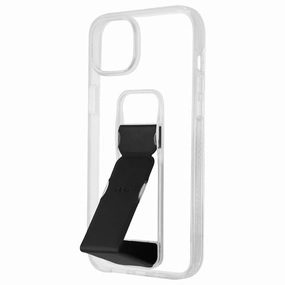 Clear Pattern CLCKR Stand & Grip Case for iPhone 14 Plus - Clear/Black