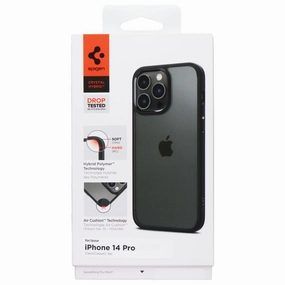 Spigen Crystal Hybrid Series Case for Apple iPhone 14 Pro - Black / Clear Everyday Use