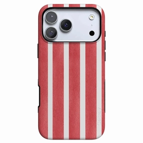 East Coast Summer | Red Stripes Case Premium Edge Elegant Shield