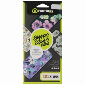 Modern Form Fortress Swipe Style Inserts (4-Pk) for Apple iPhone 13 Pro Max - Floral Forms