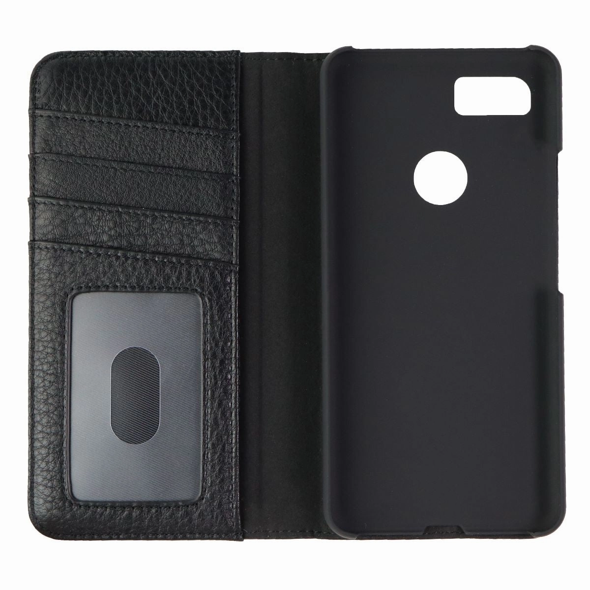 Flexible Pattern Case-Mate Wallet Folio Genuine Leather Case for Google Pixel 3 XL - Black