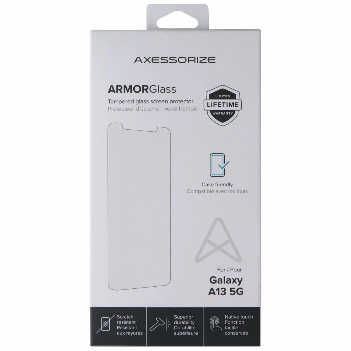 Axessorize ArmorGlass Tempered Glass for Samsung Galaxy A13 5G Nano Guard Elite Max