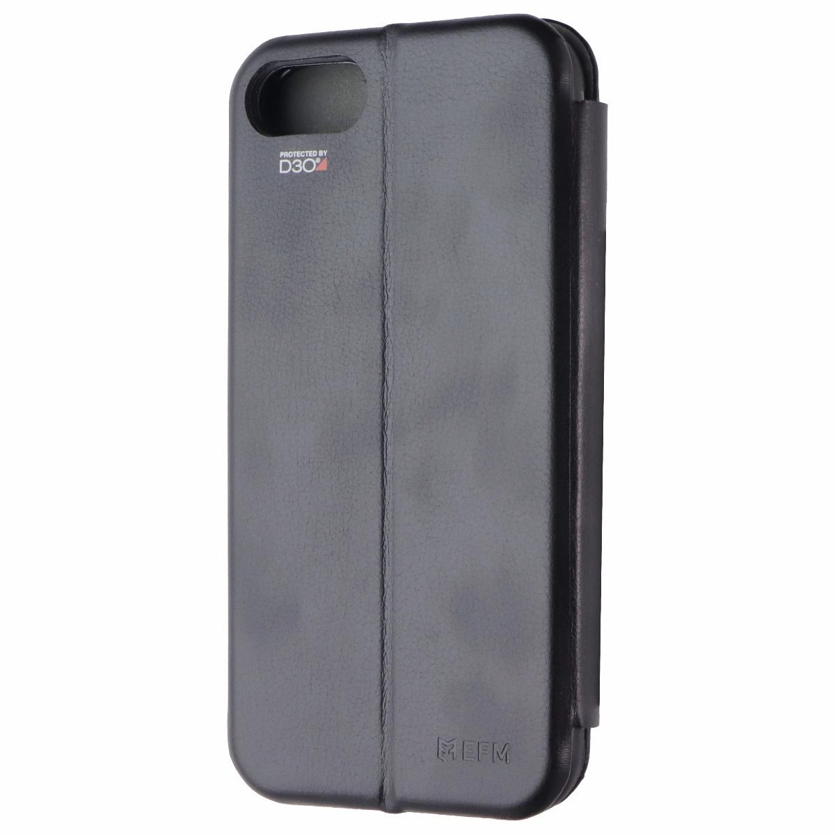 Refined Shield Vivid Detail EFM Miami Series Wallet Case for Apple iPhone SE 2022/ 8 / 7 / 6 /6s - Jet Black