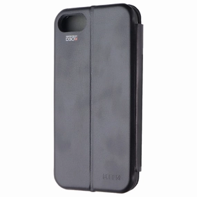 Refined Shield Vivid Detail EFM Miami Series Wallet Case for Apple iPhone SE 2022/ 8 / 7 / 6 /6s - Jet Black