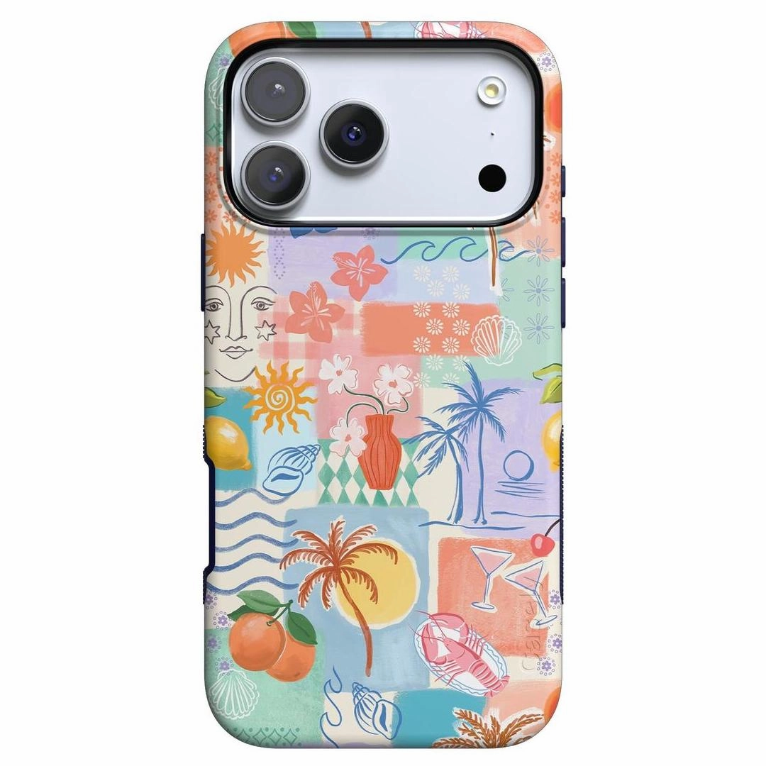 Tropical Heat | Beachy Collage Case Flexible frame