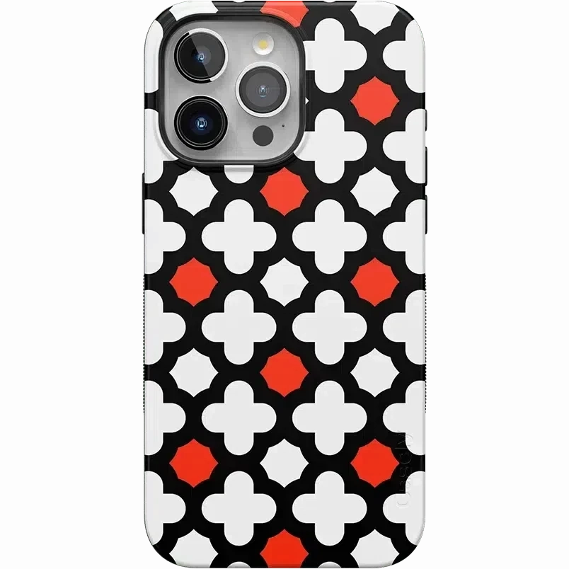 Red Lattice Tile | High Contrast Design Case Vibrant Finish Wear resistant