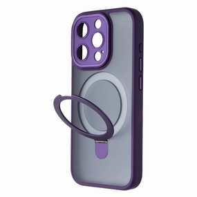 Hybrid Frame MyBat Pro Shade Series Case for MagSafe for Apple iPhone 15 Pro - Purple