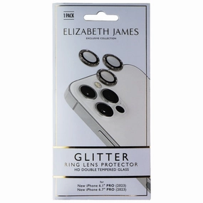 Elizabeth James Ring Lens Protector for iPhone 15 Pro/15 Pro Max - Glitter Tablet Guard Ultra Max Nano Coating Shield