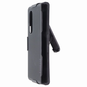 Comfort Grip Encased Duraclip Case for Samsung Galaxy Z Fold3 with Holster - Black