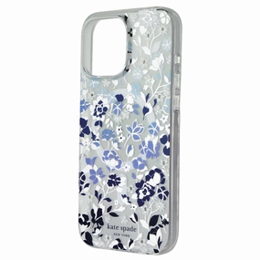 Vibrant Finish Kate Spade Protective Case (MagSafe) for iPhone 16 Pro Max - Flowerbed Blue Gems