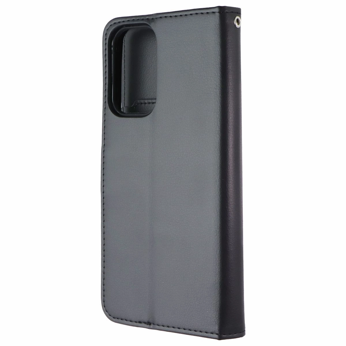 Durable Edge Finish Minimal Edge Design MyBat MyJacket Wallet Folio Case for Samsung Galaxy A23 (5G) - Black Leather