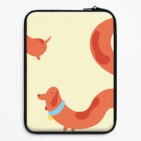 Soft Finish Layer Sausage dog wrapped round - Dachshunds Laptop Sleeve