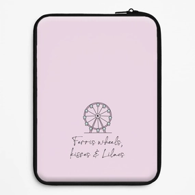 Ergonomic Feel Ferris Wheels, Kisses & Lilacs Laptop Sleeve