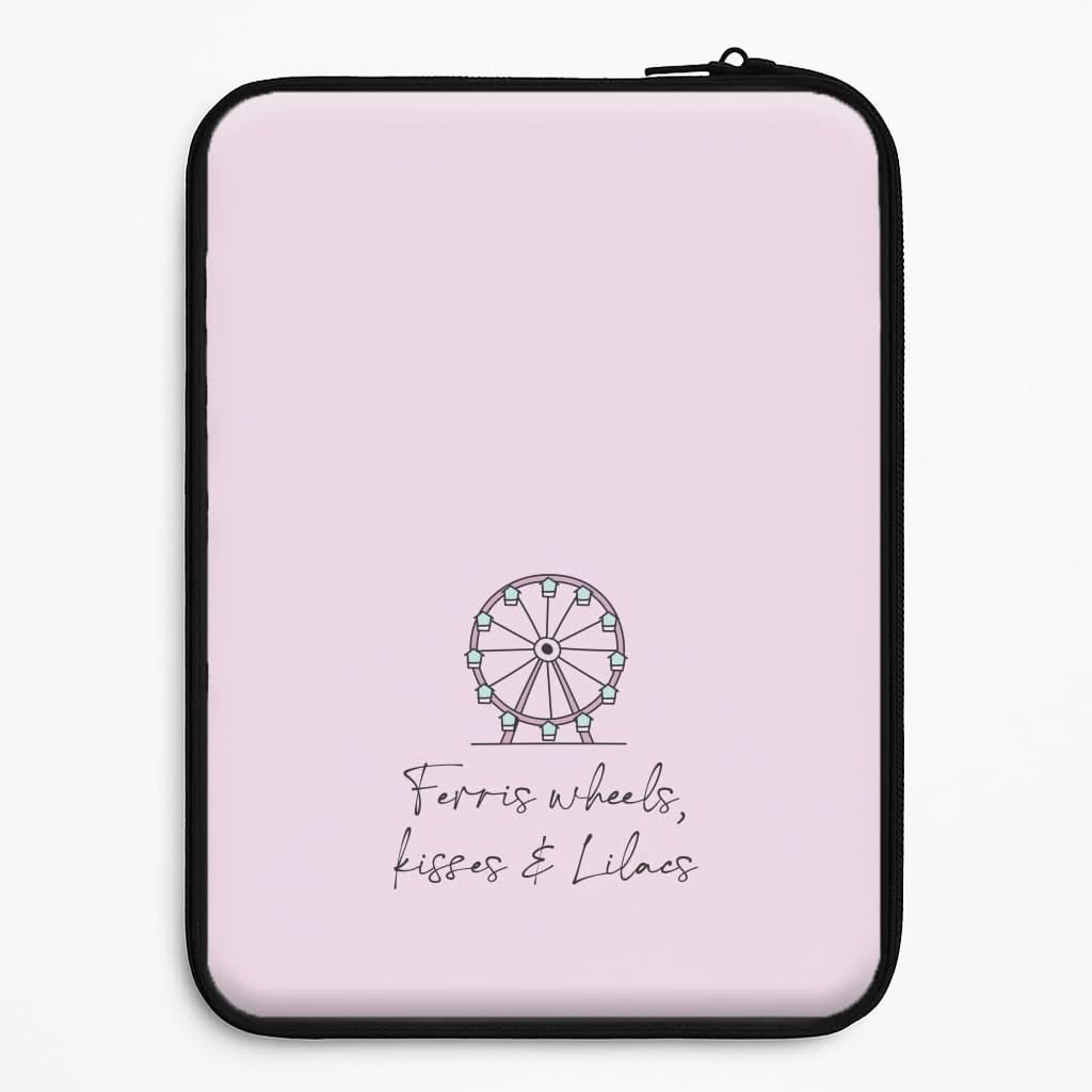 Ergonomic Feel Ferris Wheels, Kisses & Lilacs Laptop Sleeve