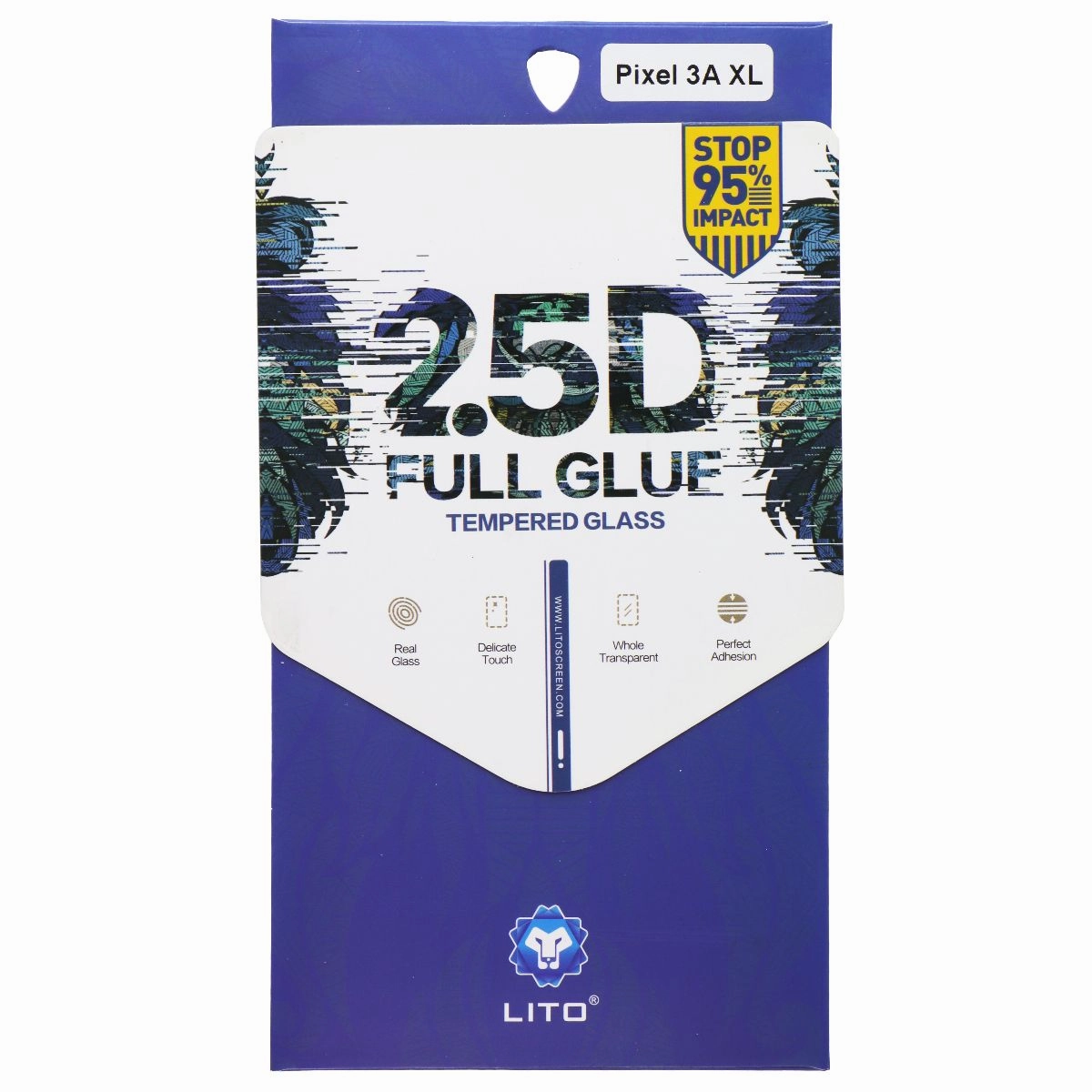 LITO 2.5D Full Glue Tempered Glass Screen Protector for Google Pixel 3A XL Anti Shatter Smooth Touch Plus