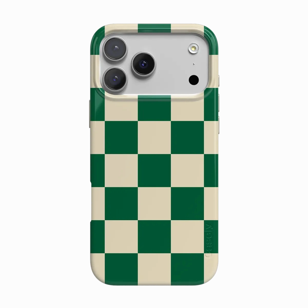 Bold colors Fit Check | Green Checkerboard Case