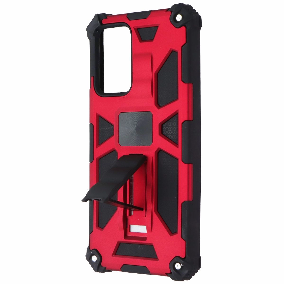 Mybat Case with Kickstand for Samsung Galaxy A52 5G - Red / Black Minimal Aesthetic Touch Youth Style