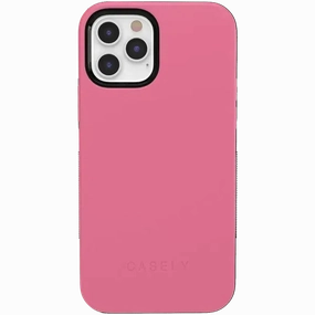 Anti Slip Simple Texture Dark Pink on Pink | Ultra-Protective Bold Case