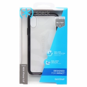 Speck GemShell Series Case for Apple iPhone Xs and X - Black/Clear Matte Look Design