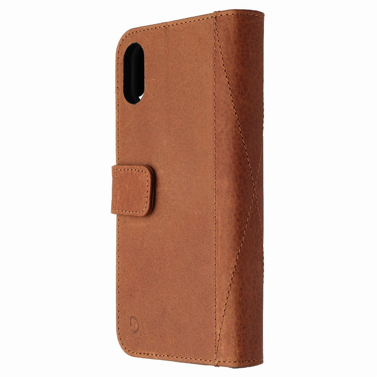 DECODED Full Grain Leather Folio   Case for Apple iPhone XR - Cinnamon Brown Fashion Touch