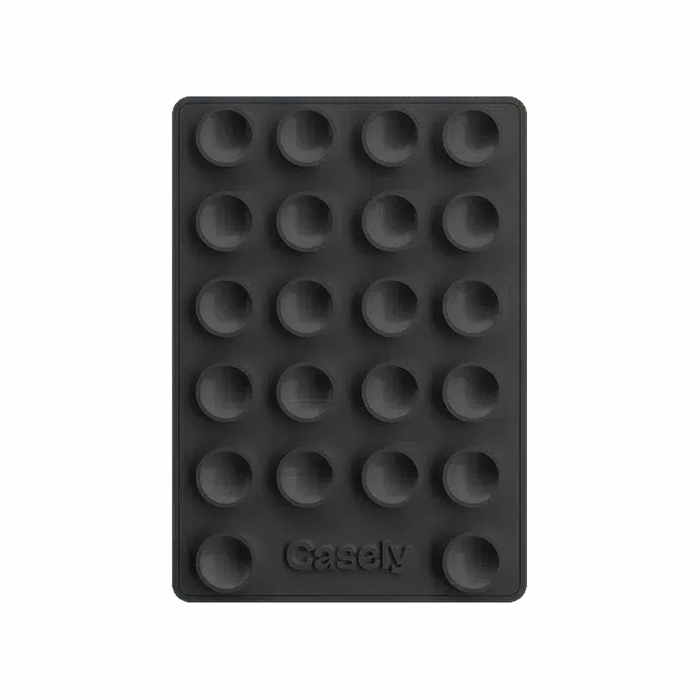 simple design minimal travel case Foldable Sleeve Elite Grippy | Black Silicone Suction Phone Mount with MagSafe