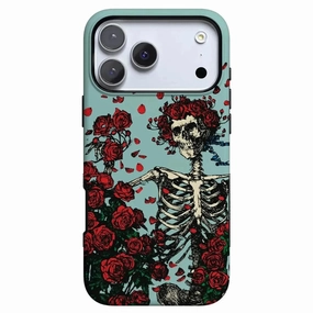 Forever Grateful | Grateful Dead Skeleton Floral Case Heavy Duty Armor Soft Touch